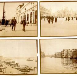 Lot photos anciennes albuminées. Italie, Venise. Place St Marc, Grand canal