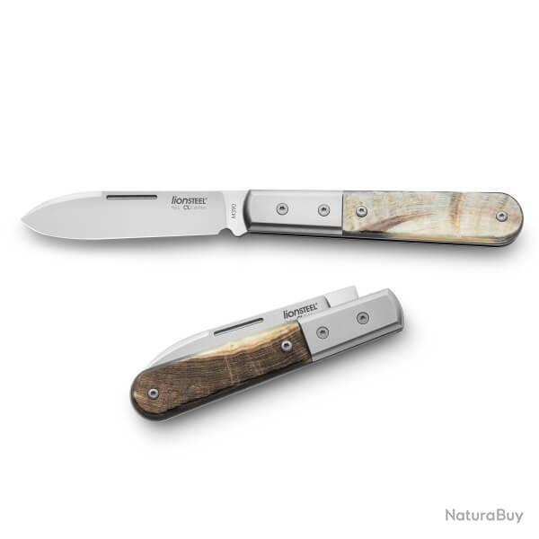 CK0111.RM Couteau pliant Lionsteel "Roundhead Barlow" corne de blier