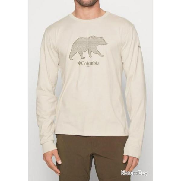 CSC(TM) SEASONAL LOGO LONG SLEEVE TEE M Beige