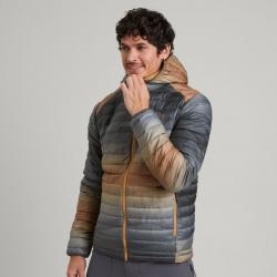 HELI R MNS HOODED DOWN JACKET Gris