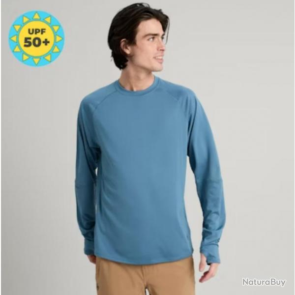 SUN-STOPPER MENS L/S TOP S Bleu Clair