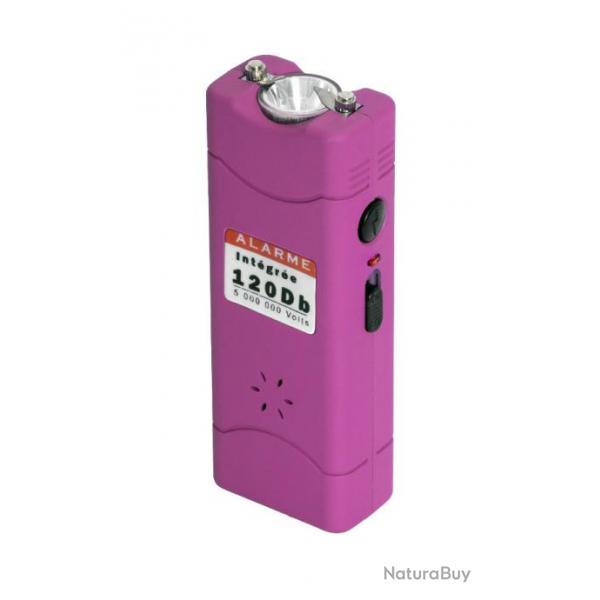 Shocker lectrique Rose  lampe + alarme de 5 000 000 Volts   (Type Taser)