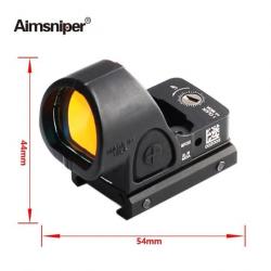 AimSniper Viseur Point Rouge Tactique 2.5MOA Rail 20MM Noir