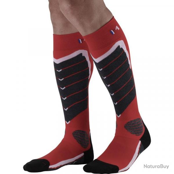 Chaussette de Ski Chaude Monnet "Access" 45 - 46 Rouge