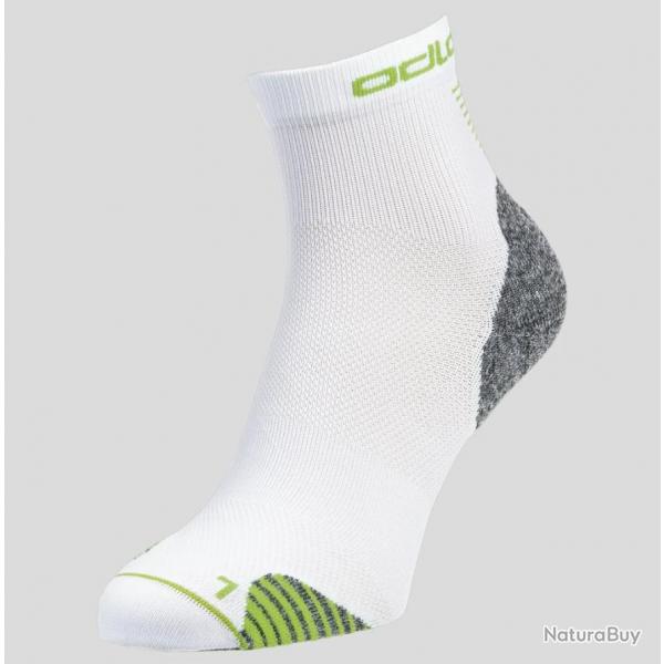 Chaussette de Course Odlo "CERAMICOOL RUN Socks quarter" 39 - 41 Blanc