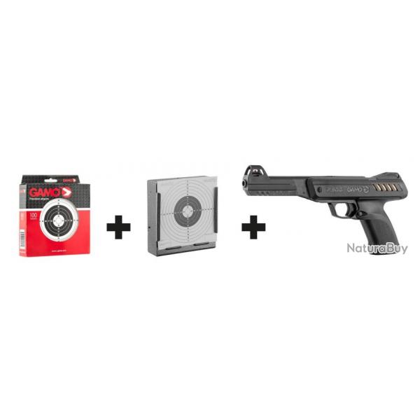 Pack Pistolet P900 Gunset Noir cal. 4,5 mm - GAMO