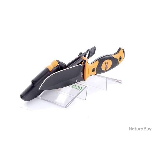 Couteau Ignite Allume-Feu 3 Coloris Disponibles - BROWNING Black/Orange