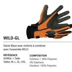 Gants De Chasse Wild-GL Noir/Orange - HART L