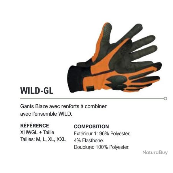 Gants De Chasse Wild-GL Noir/Orange - HART L