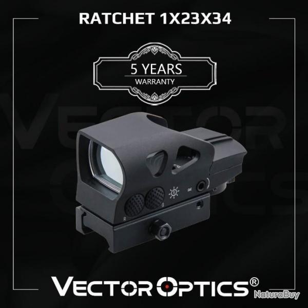 Vector Optics chasse 1x23x34, lunette de vise  points rouge et vert