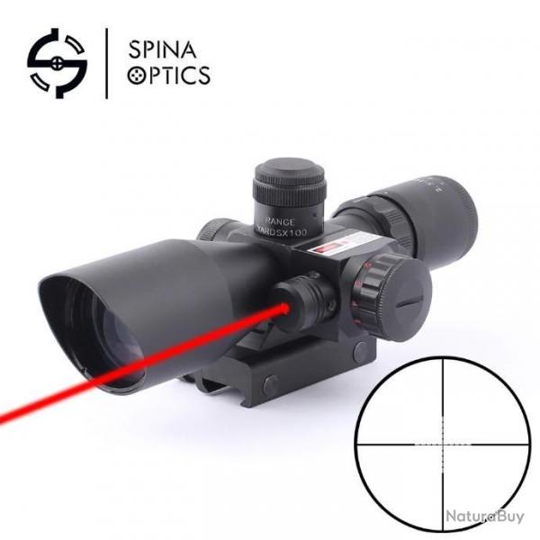 SPINA OPTICS lunette de vise tactique 2.5-10x40 de Laser rouge holographique