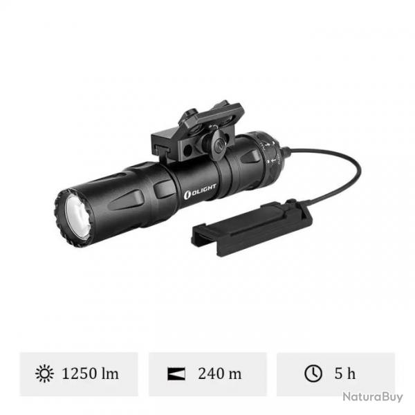 Lampe Tactique Olight Odin Mini sur M-LOK 1250 LUMENS NOIR