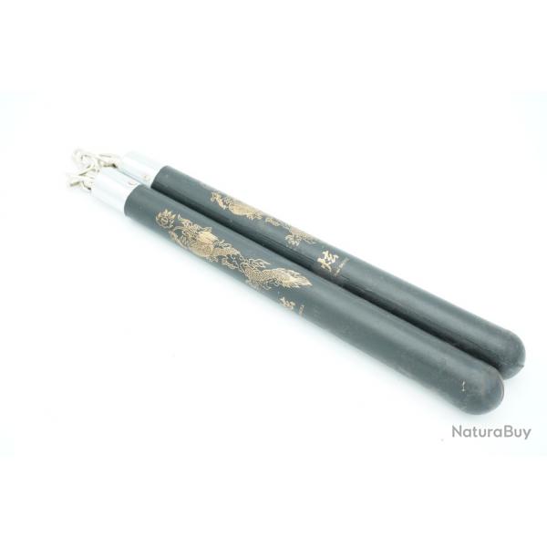 Nunchaku Poignes bois et Caoutchouc Japan Dragon