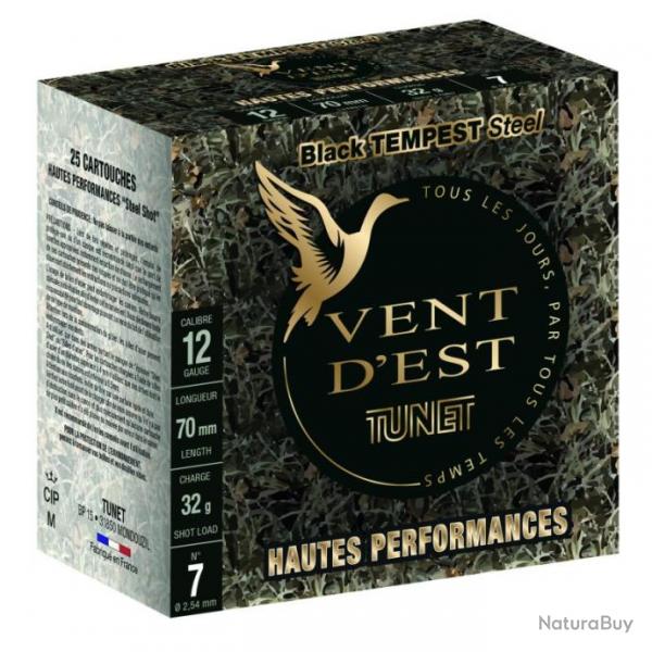 Cartouche TUNET BLACK TEMPEST HP STEEL cal.12 32gr par 25