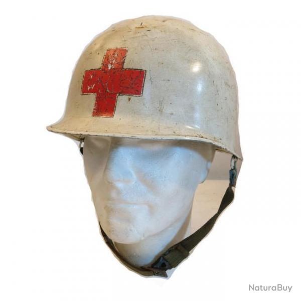 Casque US infirmier Army original guerre du Vietnam ref 123