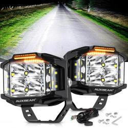 Auxbeam V-MAX Series - Feux de route latéraux 4 inch à LED avec feux de jour ambre