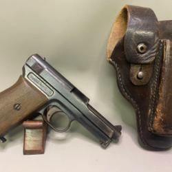 Pistolet Mauser M 1934 - Cal. 7,65 Browning avec son holster d'origine