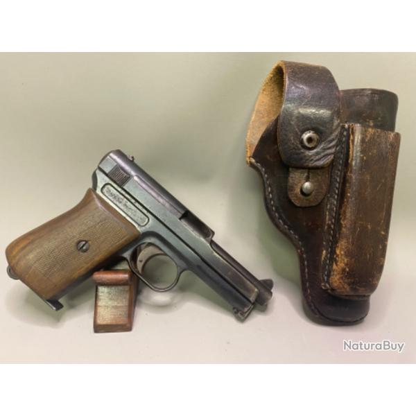 Pistolet Mauser M 1934 - Cal. 7,65 Browning avec son holster d'origine