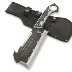 Couteau Couperet Sierra Zulu Bighorn Tactical Cleaver Lame Acier 3cR13 Manche TPR Etui Nylon SZ5607