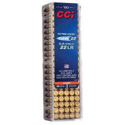 Munitions balles CCI Cal.22LR Clean-22 Target subsonic High-velocity 40 grains par 100