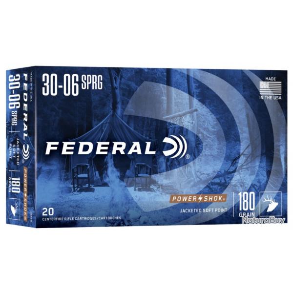 FEDERAL CAL.7MM REM.MAGNUM POWER SHOCK JACHETED SOFT POINT175GR PAR 20