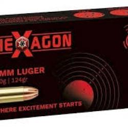 Munitions GECO catégorie B 9mm Luger Hexagon  (lot de 5)