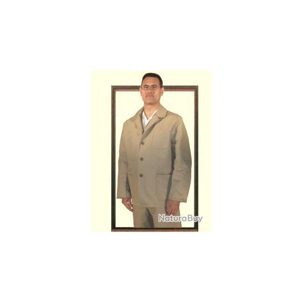 Veste martingale en lin S Beige