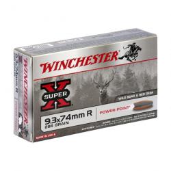 20 Cartouches Winchester cal. 9.3X74 R Power Point 286 GR