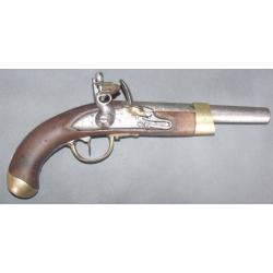 Grand pistolet à silex. Armurier Tisseron François de Charleville année 1810 sur le canon.