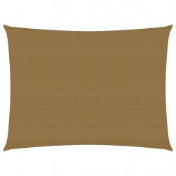 Voile toile d'ombrage parasol 160 g/m² taupe 2,5 x 4 m PEHD 02_0009298