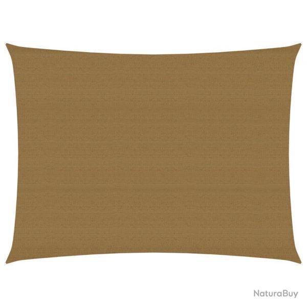 Voile toile d'ombrage parasol 160 g/m taupe 2,5 x 4 m PEHD 02_0009298