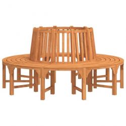 Banc de jardin meuble de patio d'extérieur terrasse de tour d'arbre rond diamètre 208 cm bois massi