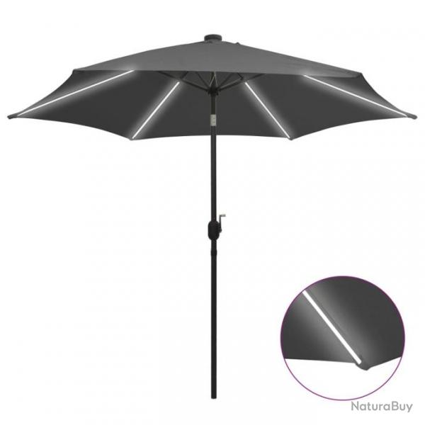 Parasol avec led et mt en aluminium 300 cm anthracite 02_0008082