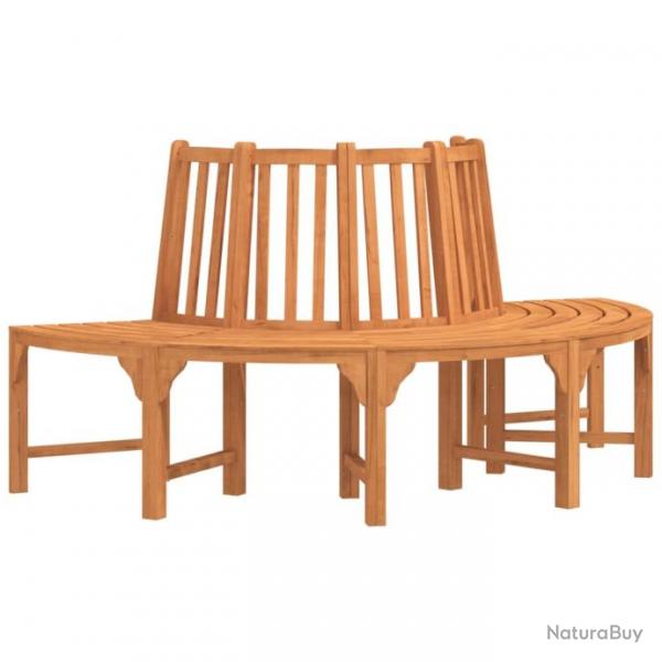 Banc de jardin meuble de patio d'extrieur terrasse demi-circulaire tour d'arbre 208cm bois massif