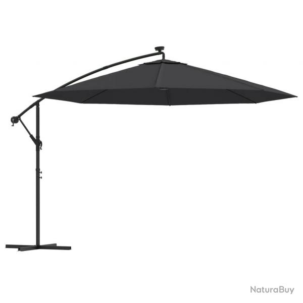 Parasol dport avec lumires led noir 350 cm 02_0008456