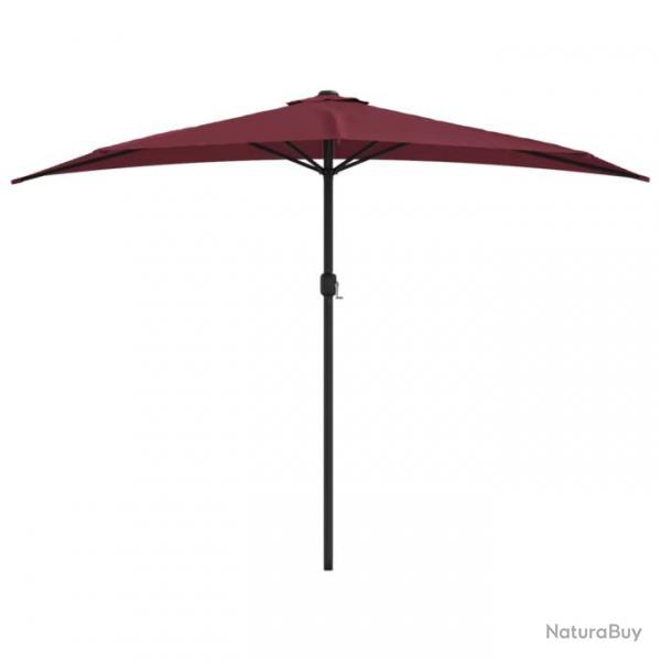 Parasol de balcon mt en aluminium 300 x 150 x 253 cm demi bordeaux 02_0008315