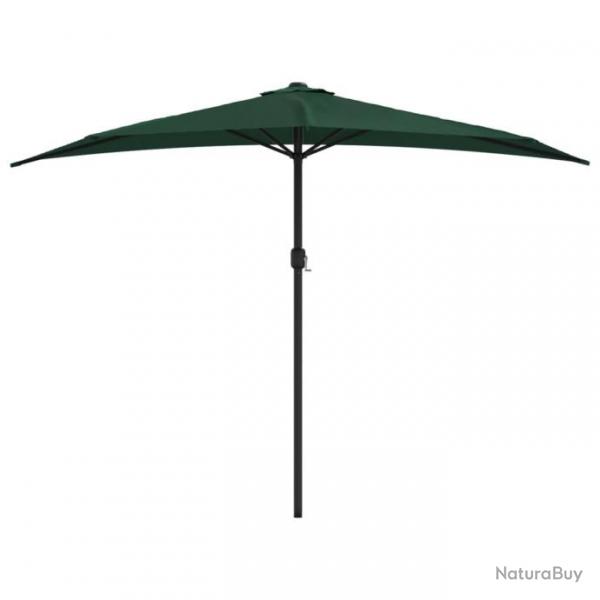 Parasol de balcon avec mt en aluminium vert 300 x 150 cm demi 02_0008309