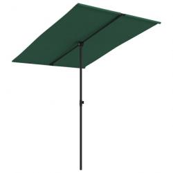 Parasol d'extérieur avec mât en aluminium 2 x 1,5 m vert 02_0008231