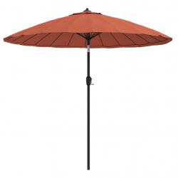 Parasol d'extérieur et mât avec aluminium 270 cm terre cuite 02_0008284