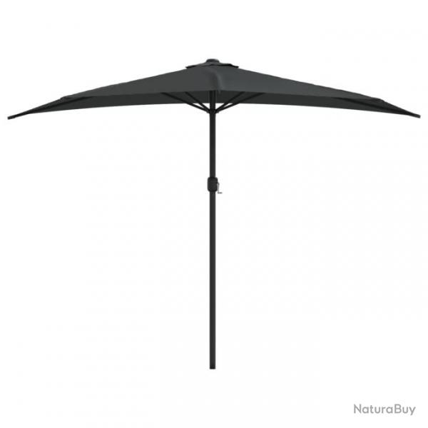 Parasol de balcon et mt en aluminium anthracite 300 x 150cm demi 02_0008311