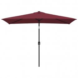 Parasol avec mât en métal 300 x 200 cm bordeaux 02_0008133