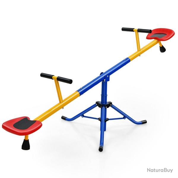Balanoire  bascule tapecul pour enfant pivotante  360 avec pieds d'arrt jouet d'extrieur pour
