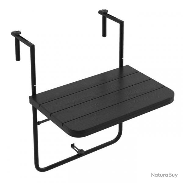 Table de balcon suspendue en hips et mtal pliable avec hauteur rglable  3 niveaux revtement ant