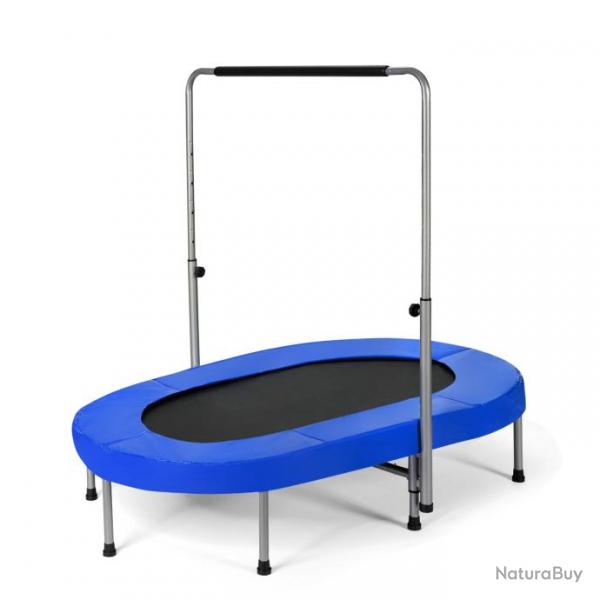 Trampoline de fitness double pliable 153x100 cm avec poigne rglable sur 5 positions charge max.15