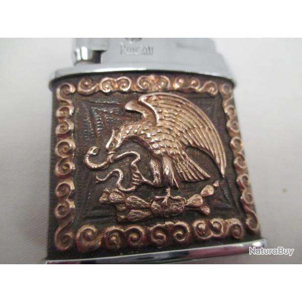 briquet a essence  - RONSON -  U S  - soleil incas et aigle en relief