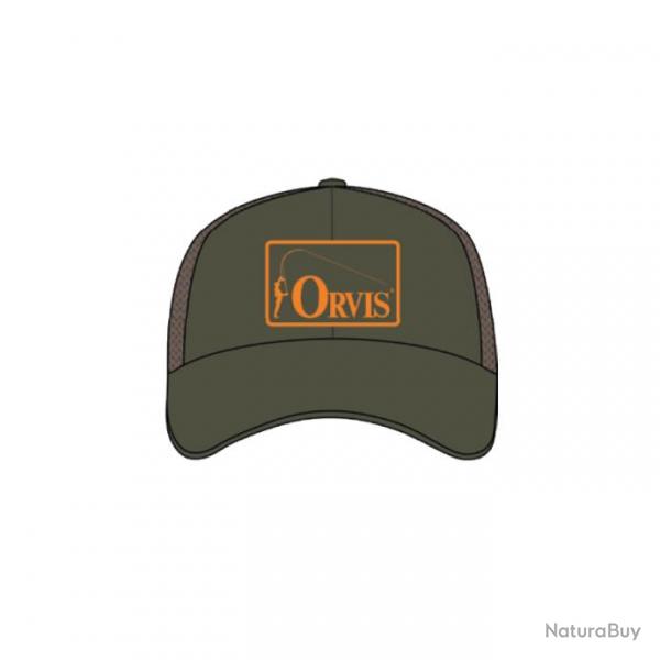 Casquette Orvis Ripstop Covert Trucker - Olive / Blaze