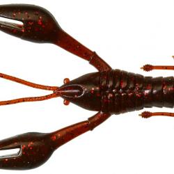 Leurre Gunki Hourra Craw 100 - 10cm BROWN OIL RED FLAKE