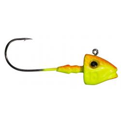 Tête Plombée Gunki G'Fish Orange/Fluo Yellow N°3/0-10G