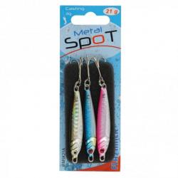 Kit 3 Leurres Flashmer Jig Metal Spot Ayu / Bleu / Rose 21G