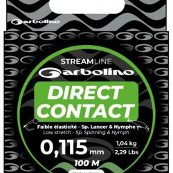 Nylon Garbolino Streamline Toc Direct Contact - 100M - Vert Mousse 13/100-1,3KG